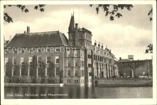 Den Haag Hofvijver met Mauritstoren Kat. s Gravenhage