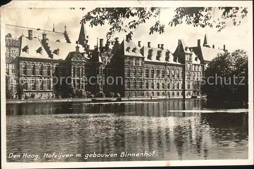 Den Haag Hofvijver met Gebouwen Binnenhof Kat. s Gravenhage