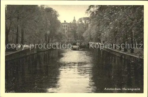 Amsterdam Niederlande Herengracht Kanal Kat. Amsterdam