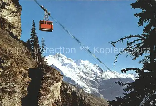 Wengen BE Schwebebahn Maennlichen Jungfrau Bergbahn Berner Alpen Kat. Wengen