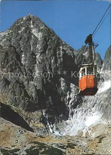 Hohe Tatra Visuta lanovka z Tatranskej Lomnice Skalnata dolina Seilbahn Kat. Slowakische Republik
