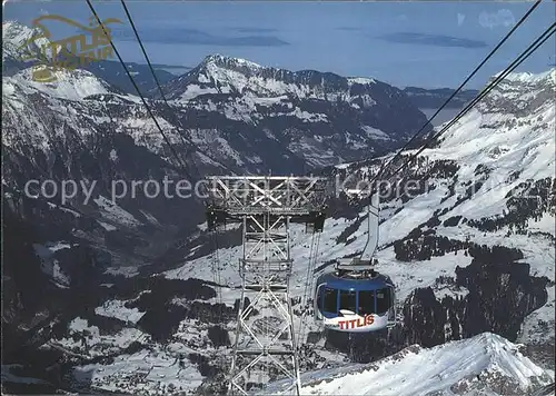 Engelberg OW Luftseilbahn Truebsee Stand Kleintitlis Alpenpanorama Kat. Engelberg