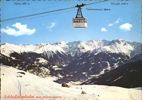 Bad Hofgastein Seilbahn zur Kleinen Scharte Schlossalmbahn Wintersportplatz Alpenpanorama Kat. Bad Hofgastein