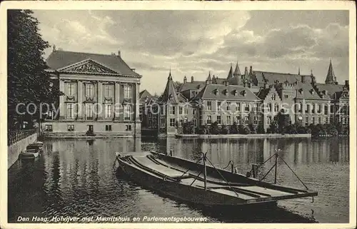 Den Haag Hofvijver met Mauritshuis en Parlementsgebouwen Kahn Kat. s Gravenhage