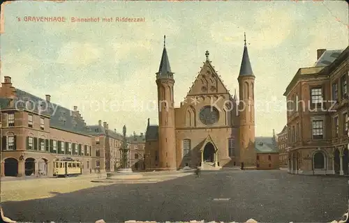 Den Haag Binnenhof met Ridderzaal Strassenbahn Kat. s Gravenhage