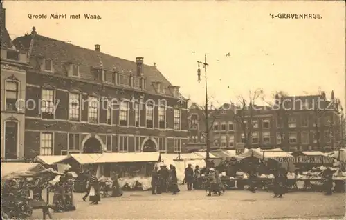 s-Gravenhage Groote Markt met Waag / Niederlande /Niederlande