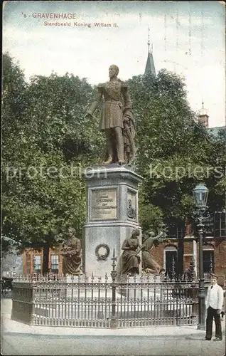 s-Gravenhage Standbeeld Koning Willem II / Niederlande /Niederlande