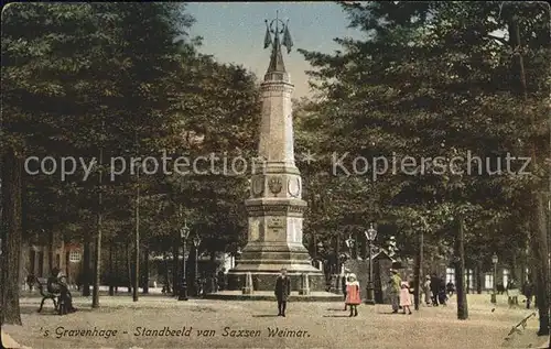 s-Gravenhage Standbeeld van Saxsen Weimar Denkmal / Niederlande /Niederlande