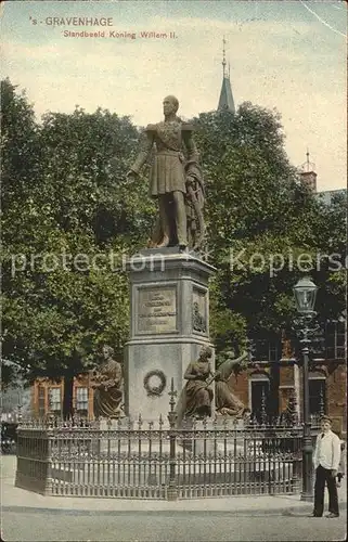 s-Gravenhage Standbeeld Koning Willem II Statue Denkmal / Niederlande /Niederlande