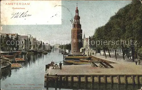 Amsterdam Niederlande Oudeschans Kanal Kat. Amsterdam