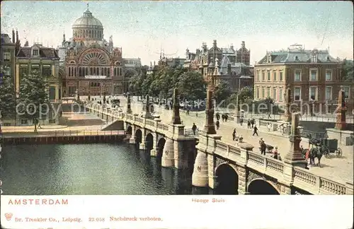 Amsterdam Niederlande Hooge Sluis Bruecke Kat. Amsterdam