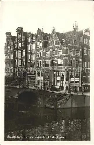Amsterdam Niederlande Brouwersgracht Oude Huizen Kat. Amsterdam