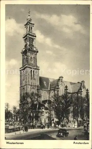 Amsterdam Niederlande Westertoren Kerk Kirche Kat. Amsterdam