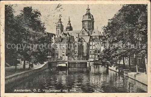 Amsterdam Niederlande O.Z. Voorburgwal met Kolk Kat. Amsterdam