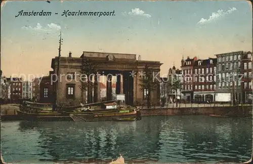 Amsterdam Niederlande Haarlemmerpoort Schiff Kat. Amsterdam