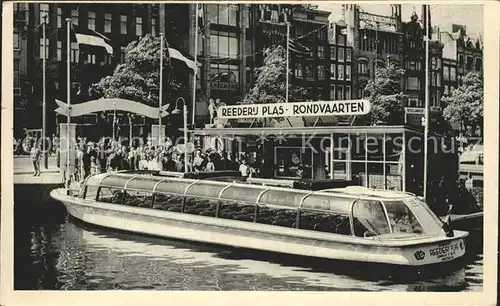 Amsterdam Niederlande Reederij Plas Roondvaarten Rundfahrten Ausflugsboot Kat. Amsterdam