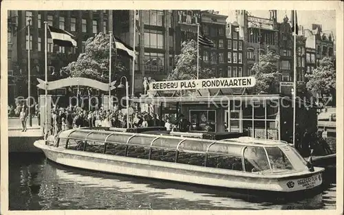 Amsterdam Niederlande Reederij Plas Roondvaarten Rundfahrten Ausflugsboot Kat. Amsterdam