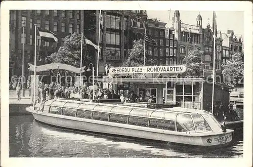 Amsterdam Niederlande Reederij Plas Roondvaarten Rundfahrten Ausflugsboot Kat. Amsterdam