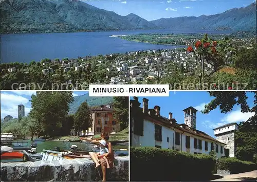 Minusio Locarno TI Veduta Panoramica Porto S Quirico Castello di Ferro / Minusio /Bz. Locarno