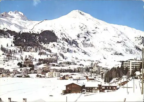 Davos Dorf GR mit Parsenn und Dorfberg / Davos /Bz. Praettigau-Davos