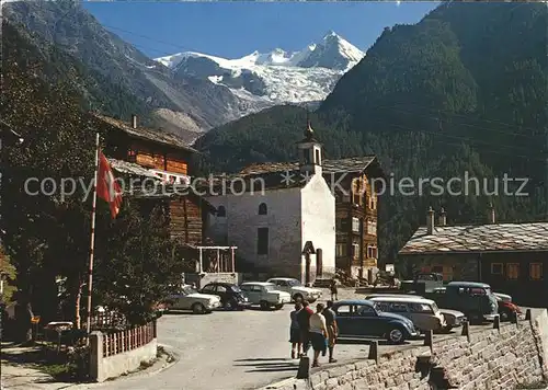 Ried Graechen VS Dorfpartie mit Riedgletschr Nadelhorn Stecknadelhorn / Graechen /Bz. Visp