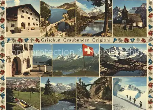 Graubuenden Kanton Schuls Arosa Champfer Schafberg Fuorcla Surlej Bernina Chur Davos Sertigtal Piz Palue Kat. Chur