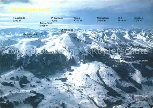 Obertoggenburg mit Skigebiet Gamserrugg und Chaeserrugg Kat. Wildhaus