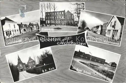 Achthuizen Galathesedijk St Jozef School Zusterhuis Kerk Kat. Niederlande