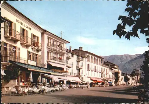 Ascona TI La Piazza Strassencafe Kat. Ascona