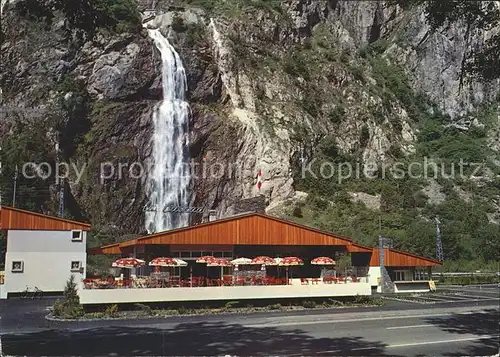 Vernayaz VS Cafe Restaurant de la Cascade de la Pissevache Wasserfall Kat. Vernayaz