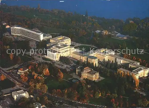 Geneve GE Palais des Nations vue aerienne Kat. Geneve