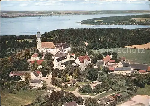 Ammersee Kloster Andechs Fliegeraufnahme Kat. Utting a.Ammersee