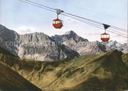 Riezlern Kleinwalsertal Vorarlberg Kanzelwandbahn Bergbahn mit Widderstein Allgaeuer Alpen Kat. Mittelberg