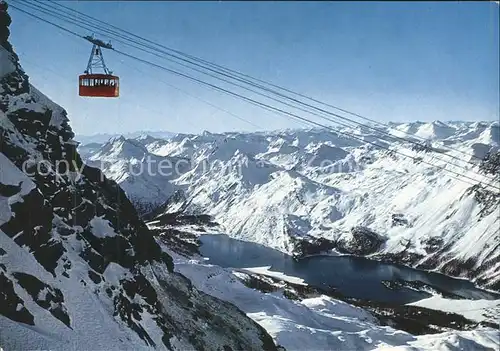 Corvatsch Silvaplana GR Luftseilbahn Silsersee Alpenpanorama Wintersportplatz Kat. Silvaplana