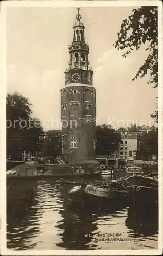 Amsterdam Niederlande Montelbaanstoren Kat. Amsterdam