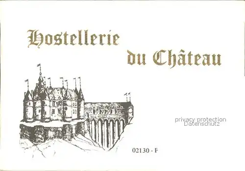 Aisne Liege Hostellerie du Chateau Restaurant Kat. 