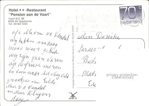 Appelscha Hotel Restaurant Pension aan de Vaart Minigolf Kat. Niederlande