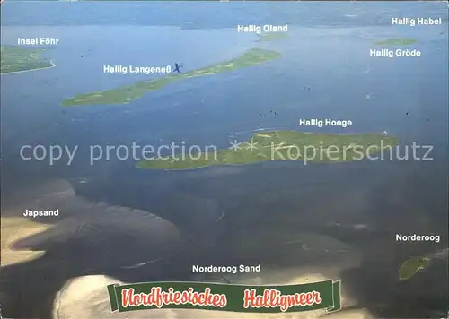 Hallig Nordsee Nordfriesisches Halligmeer Fliegeraufnahme Kat. Hooge