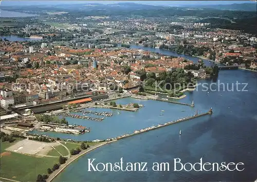Konstanz Bodensee Hafen Fliegeraufnahme Kat. Konstanz