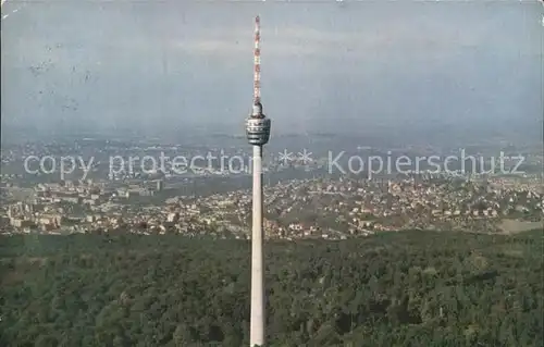 Stuttgart Fernsehturm Fliegeraufnahme Kat. Stuttgart