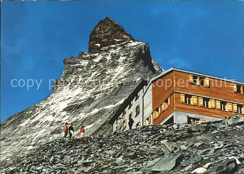 Zermatt VS mit Matterhornhuette Berghotel Belvedere und Matterhorn Kat. Zermatt