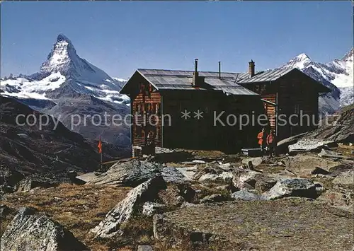 Zermatt VS Touristenhaus Fluhalp Matterhorn Dt Blanche Kat. Zermatt