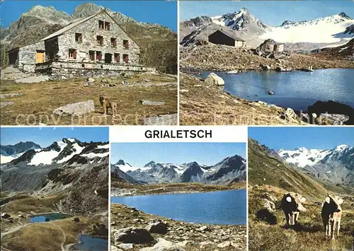 Davos Dorf GR Grialetsch Huette Gletscher Piz Sarsura Piz Vadret und Grialetsch See Kuehalphorn Scaletta Gletscher / Davos /Bz. Praettigau-Davos