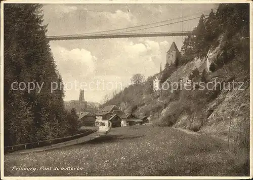 Fribourg FR Pont du Gotteron Kat. Fribourg FR