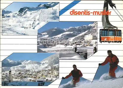 Disentis GR Teilsansichten Schwebebahn Kat. Disentis