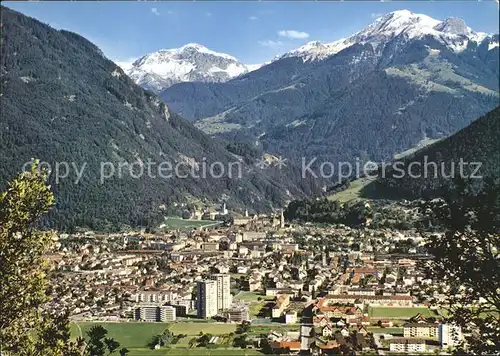 Chur GR mit Aroser Weisshorn und Churer Joch Kat. Chur