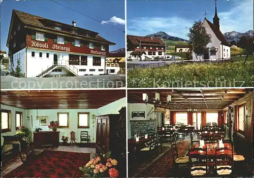 Steinegg AI Hotel Roessli Restaurant Kirche Kat. Appenzeller Alpen