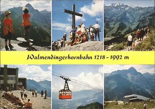 Mittelberg Kleinwalsertal Walmendingerhornbahn Bergbahn Gipfelkreuz Bergwandern Kat. Oesterreich