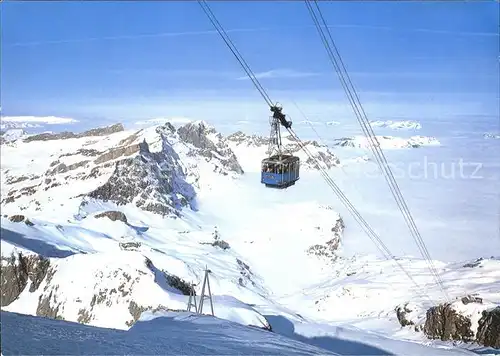 Engelberg OW Gipfelstation Kleintitlis Seilbahn Wintersportplatz Kat. Engelberg