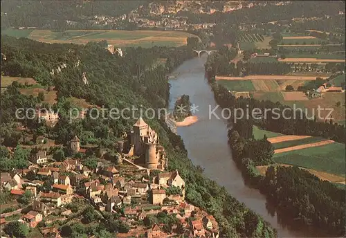 Castelnaud Fayrac Vue generale aerienne Chateau